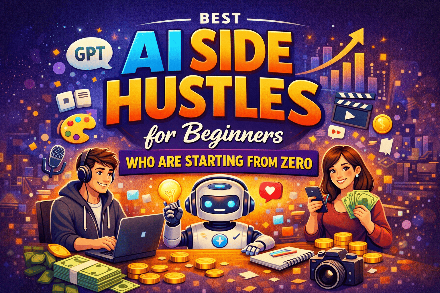 Best AI Side Hustles for Beginners Starting From Zero