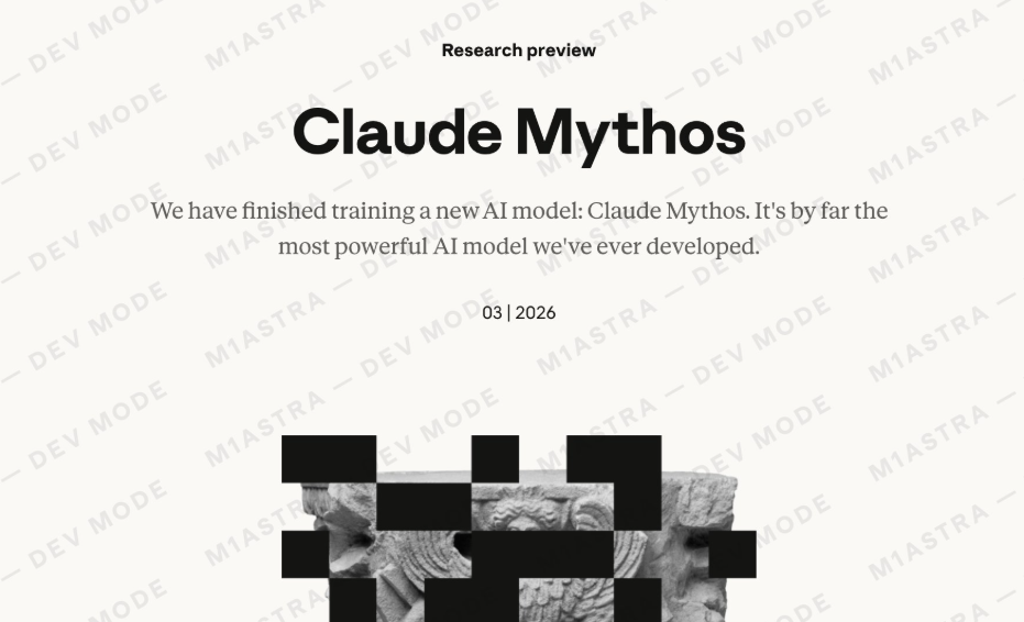 Claude Mythos has just been announced