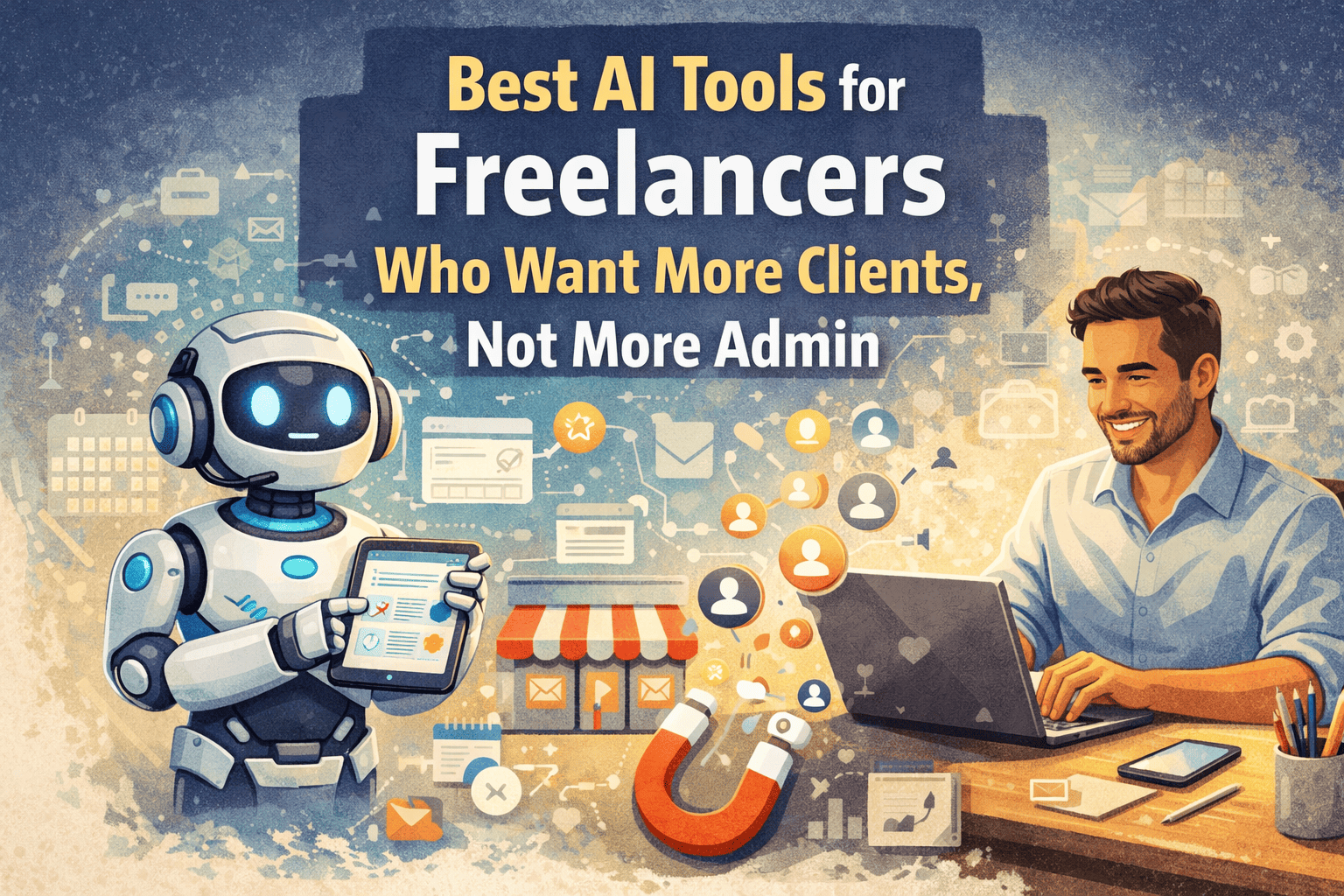 Best AI Tools for Freelancers Who Want More Clients, Not More Admin